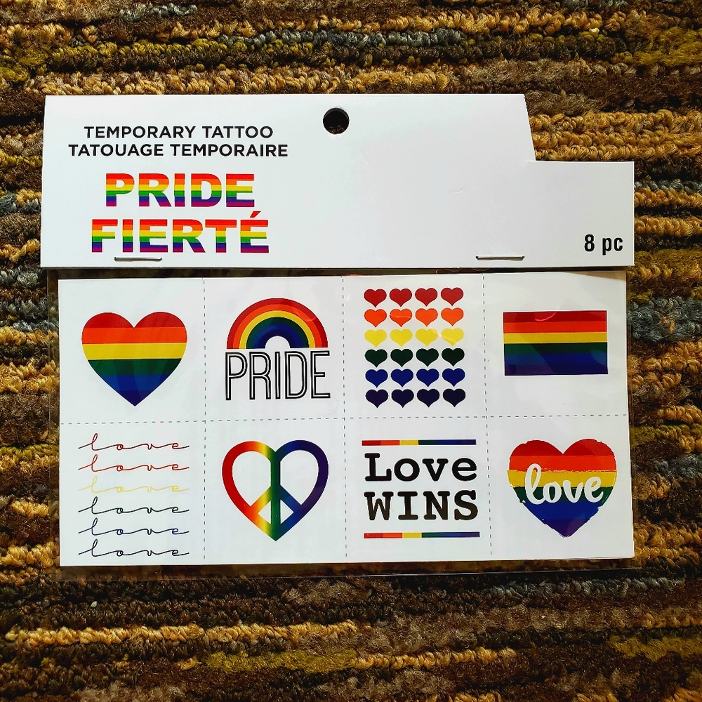 NWT. PRIDE 🏳️‍🌈 Temporary Tattoos.